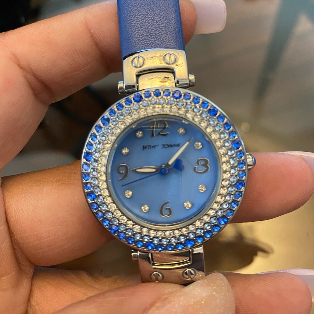 BETSEY JOHNSON Blue/Silver Watch